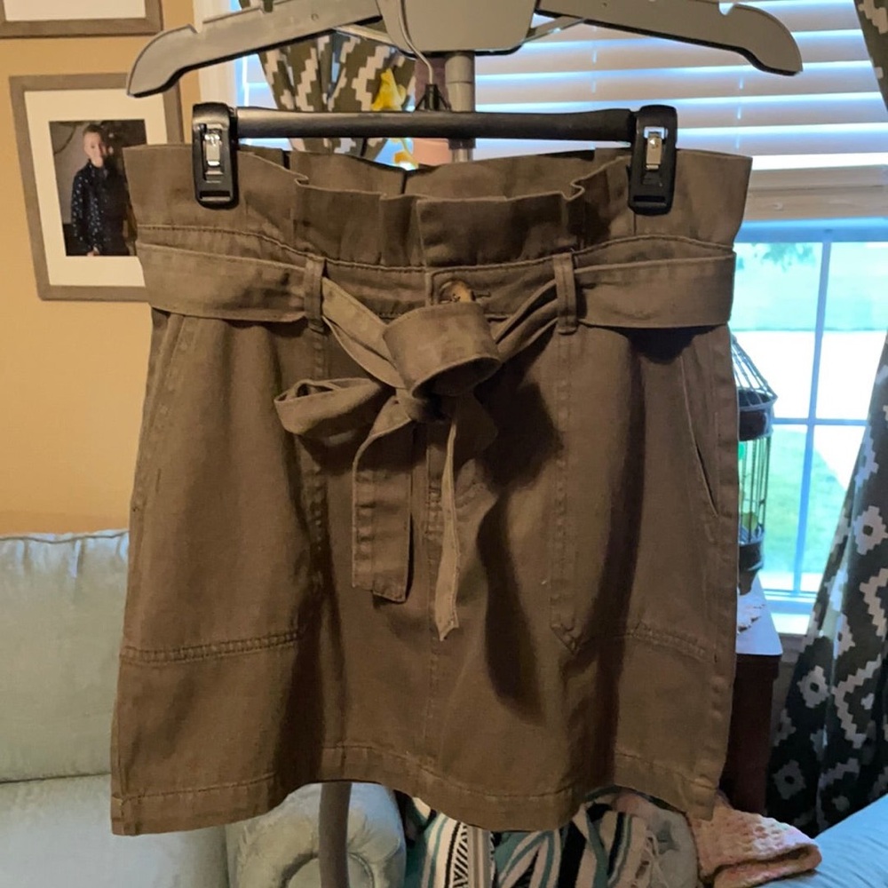 Denim Skirt-Green
